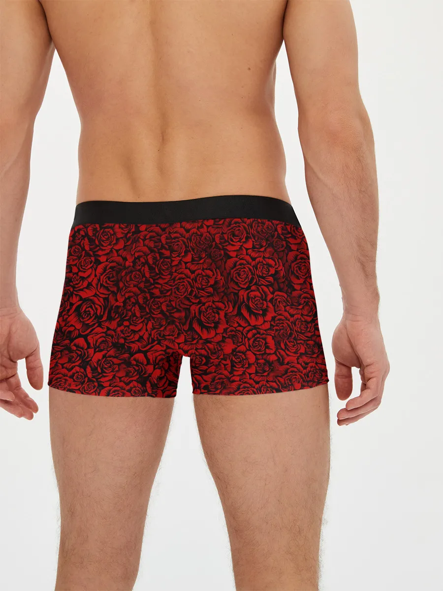 Мужские трусы боксеры / ЦВЕТОЧНЫЙ ЧЕРЕП