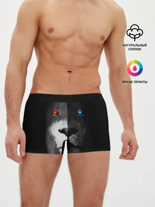 Мужские трусы боксеры / ЛЕВ - НЕОНОВЫЕ ГЛАЗА