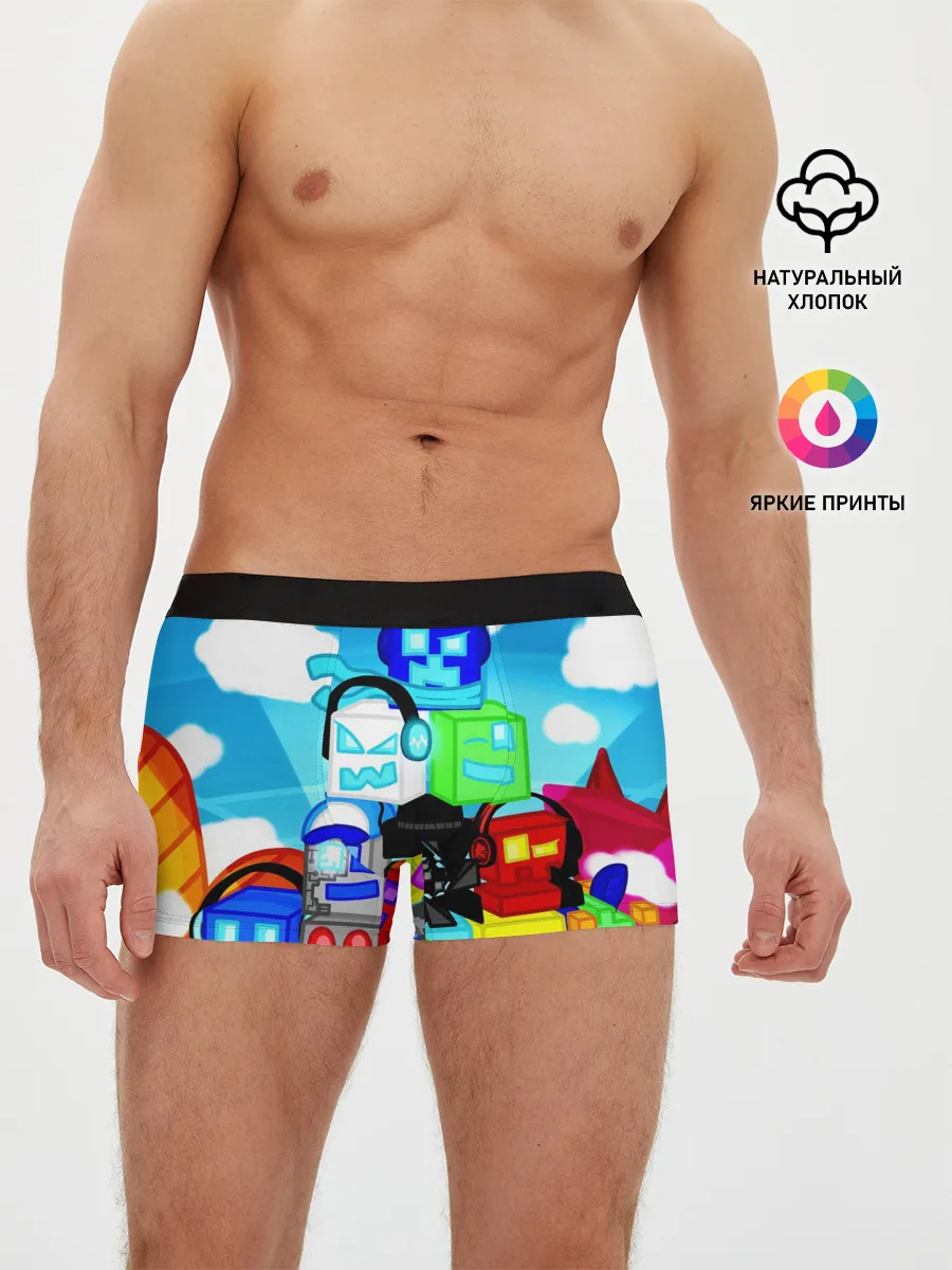 Мужские трусы боксеры / GEOMETRY DASH / ГЕОМЕТРИ ДАШ