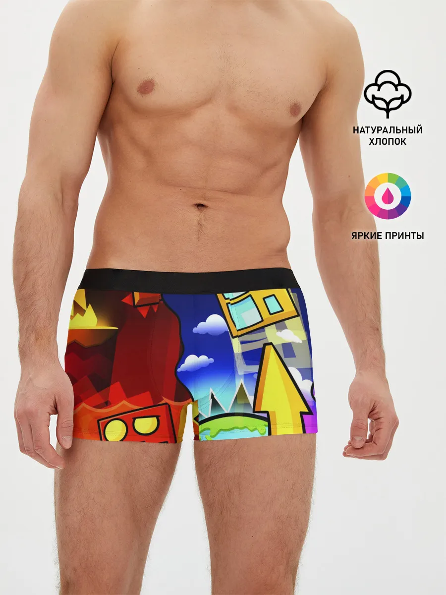 Мужские трусы боксеры / GEOMETRY DASH / ГЕОМЕТРИ ДАШ