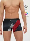 Мужские трусы боксеры / 3D BLACK AND RED METAL
