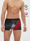 Мужские трусы боксеры / 3D BLACK AND RED METAL