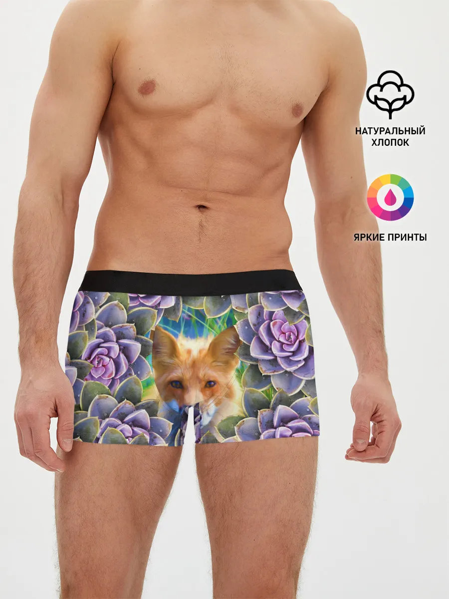 Мужские трусы боксеры / Лиса среди цветов