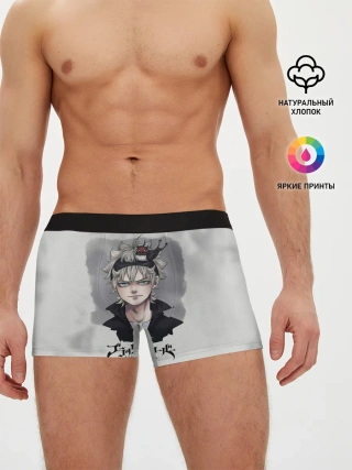 Мужские трусы боксеры / Аста и Секре Чёрный клевер