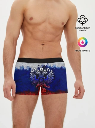 Мужские трусы боксеры / Россия | Russia | Герб