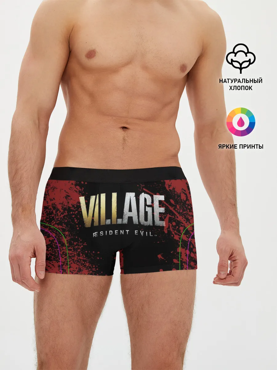 Мужские трусы боксеры / Resident Evil Village логотип