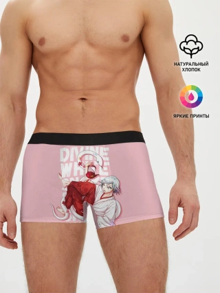 Мужские трусы боксеры / Divine white snake