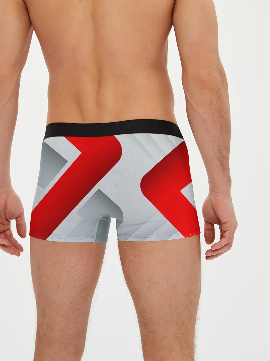 Мужские трусы боксеры / 3D SPORT STYLE RED / WHITE