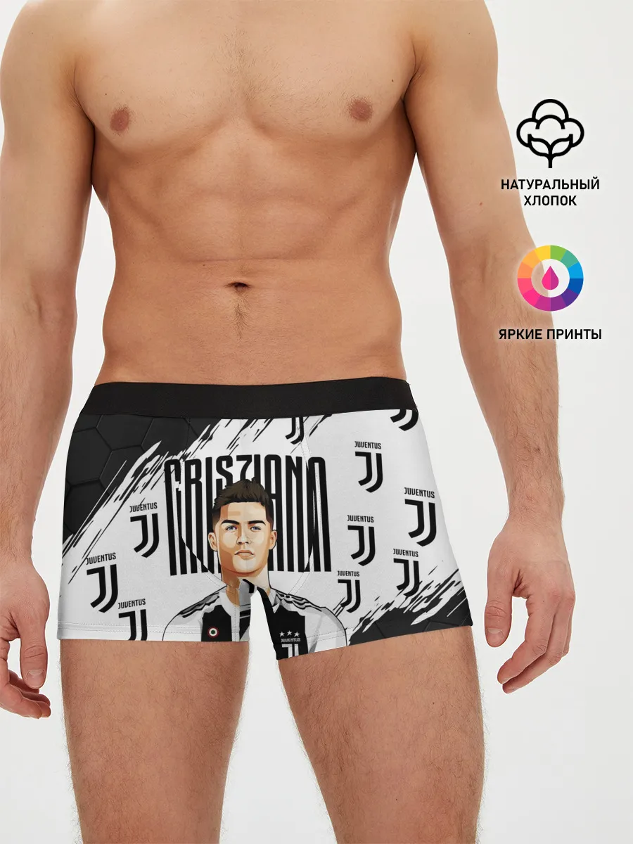 Мужские трусы боксеры / КРИШТИАНУ РОНАЛДУ / ЮВЕНТУС