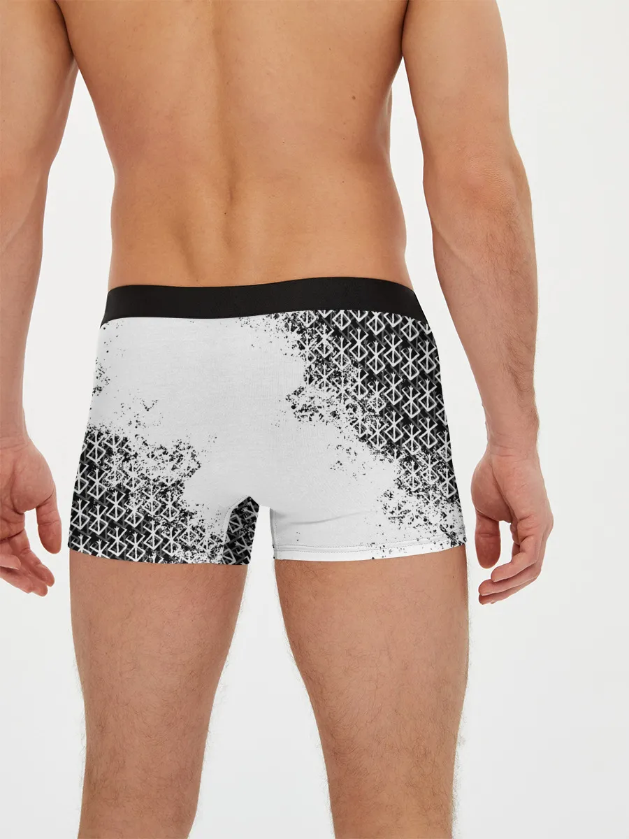 Мужские трусы боксеры / БЕРСЕРК logo ч/б