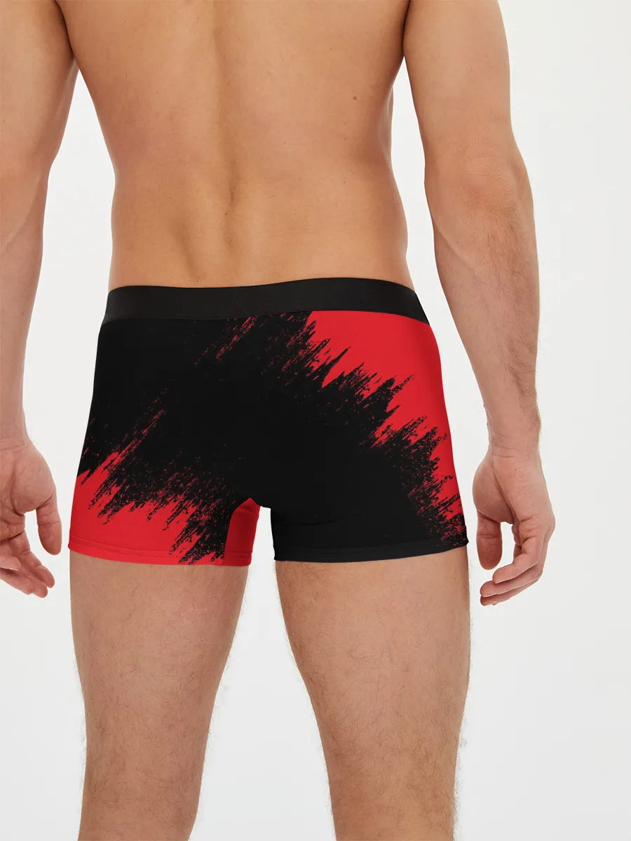 Мужские трусы боксеры / BERSERK red краска