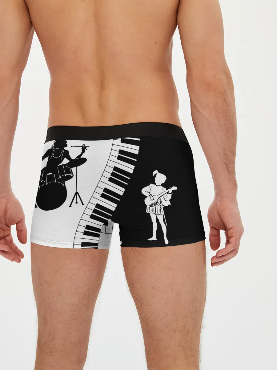 Мужские трусы боксеры / Черно Белое пианино