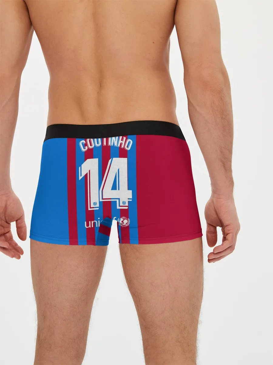 Мужские трусы боксеры / Форма Коутиньо Барселона 21/22