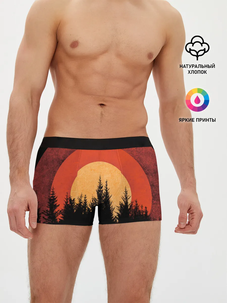 Мужские трусы боксеры / ЛЕСНИК 3D