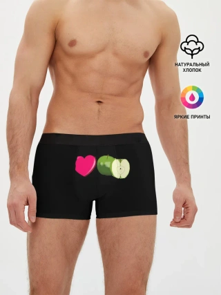 Мужские трусы боксеры / I LOVE APPLE