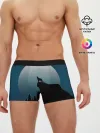 Мужские трусы боксеры / ВОЛК И ЛУНА 3D