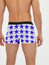 Мужские трусы боксеры / Синие звёзды на белом фоне