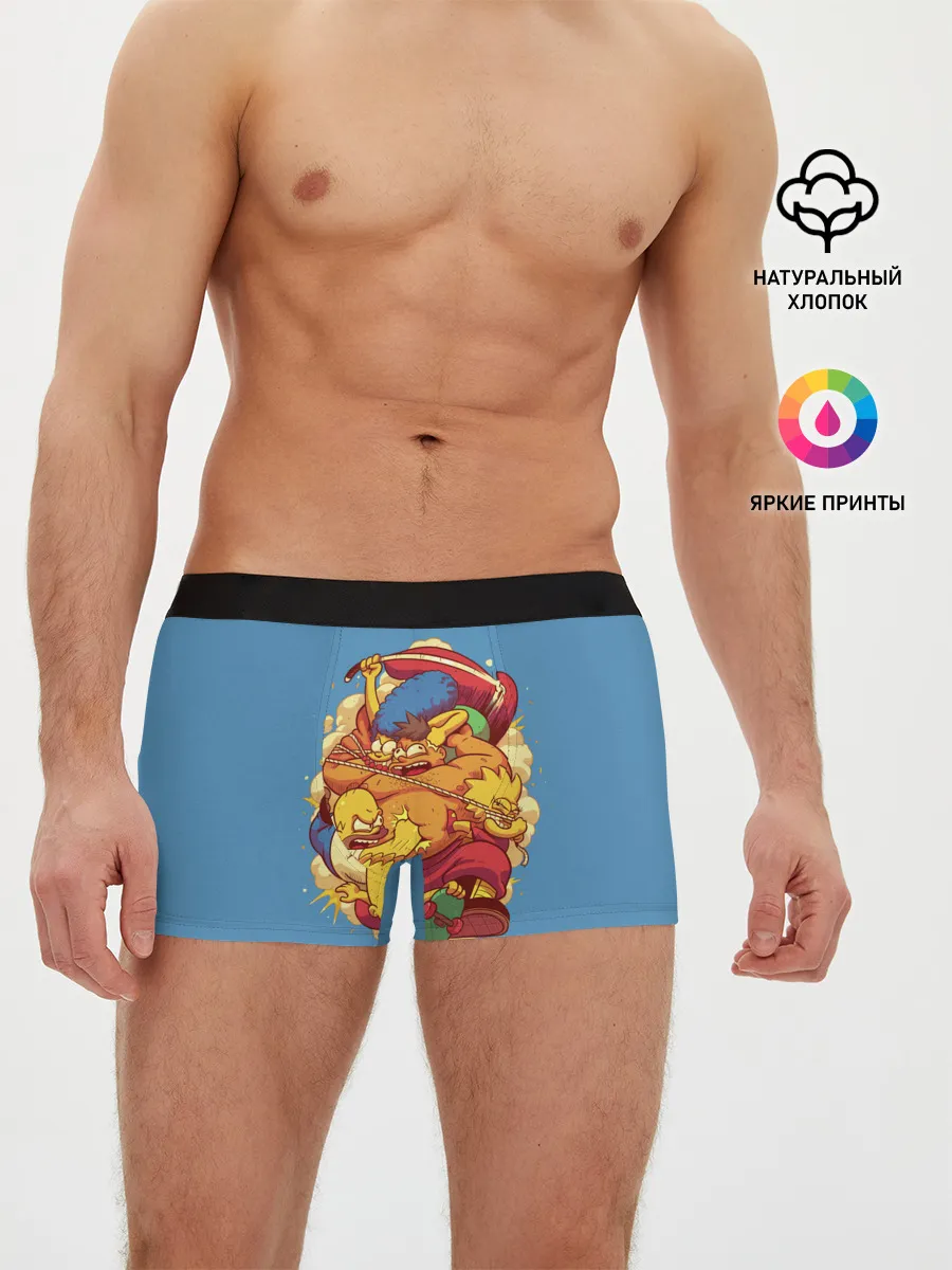 Мужские трусы боксеры / Драка с Симпсонами