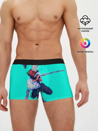 Мужские трусы боксеры / ЧЕЛОВЕК БЕНЗОПИЛА ДЕНДЖИ