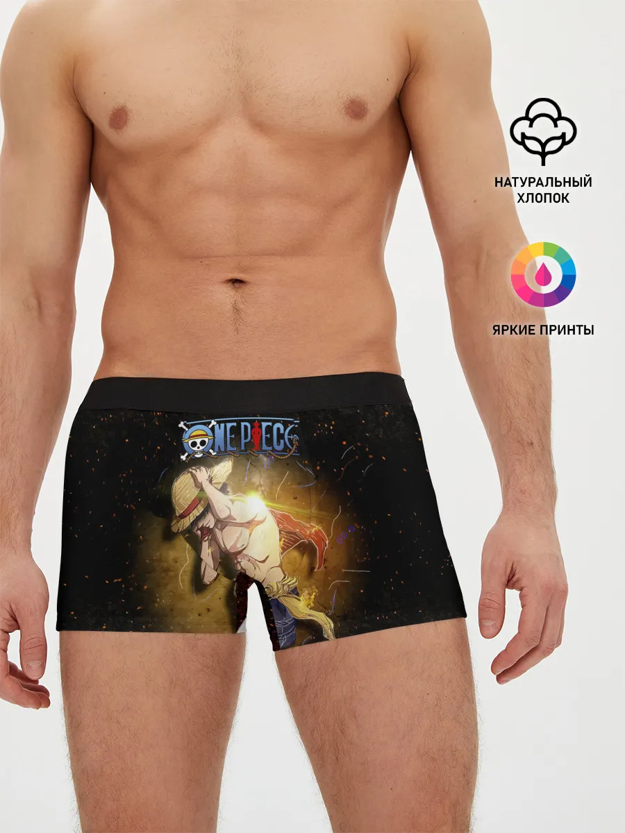 Мужские трусы боксеры / Мощный торс Луффи One Piece