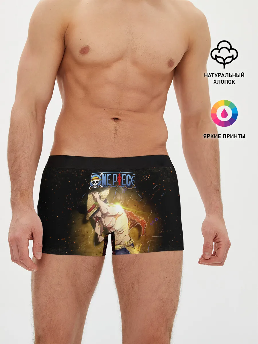Мужские трусы боксеры / Мощный торс Луффи One Piece