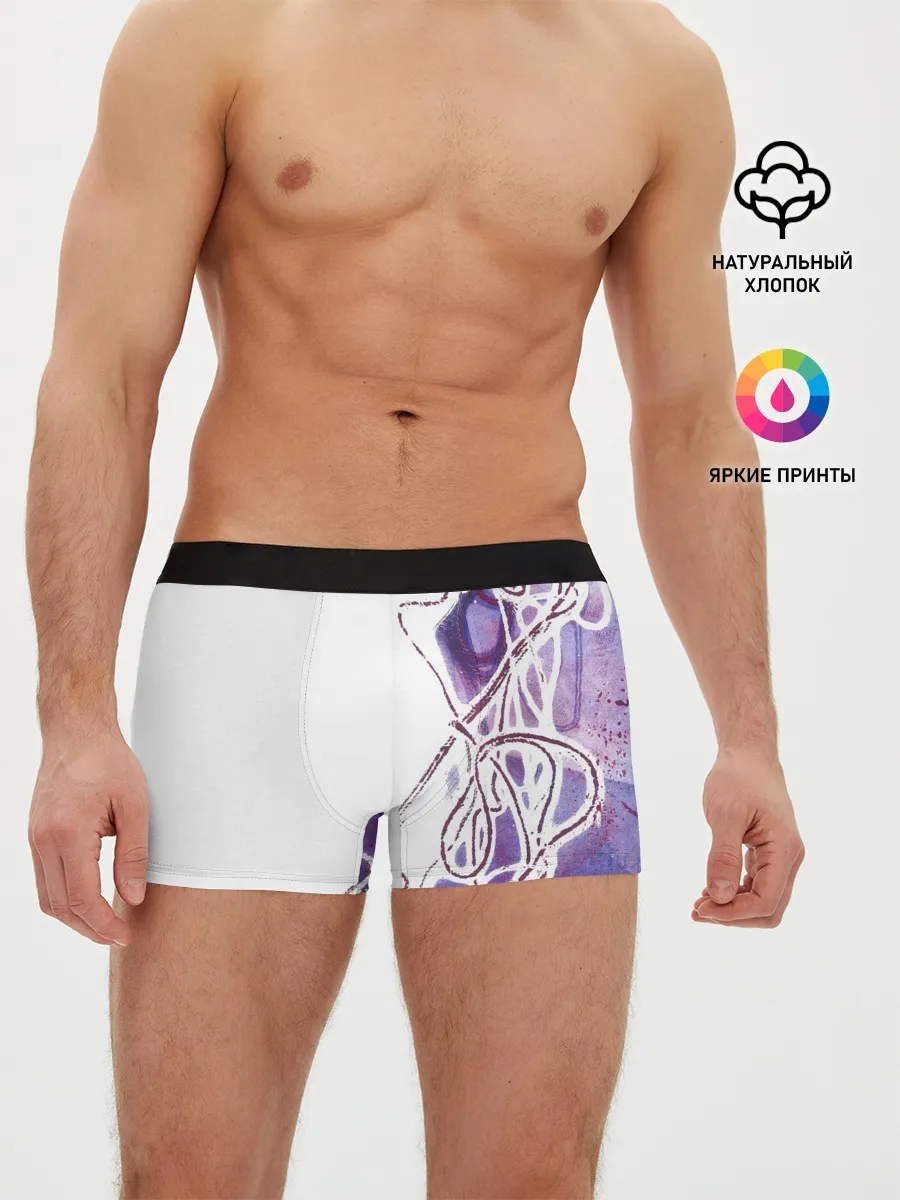 Мужские трусы боксеры / Фиолетовые нити