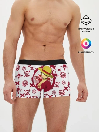 Мужские трусы боксеры / Манки Д. Луффи | пиратские знаки One Piece