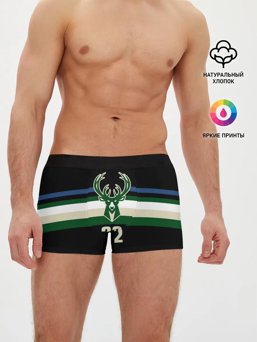 Мужские трусы боксеры / Milwaukee Bucks форма. Крис Миддлтон