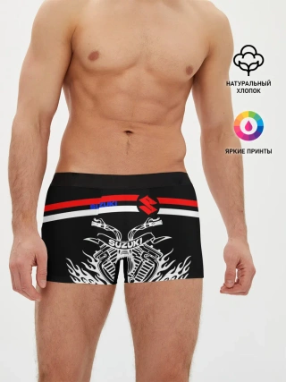Мужские трусы боксеры / SUZUKI / СУЗУКИ / BIKER