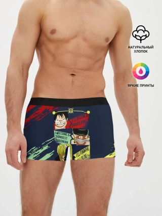 Мужские трусы боксеры / Луффи, Зоро и Санджи One Piece