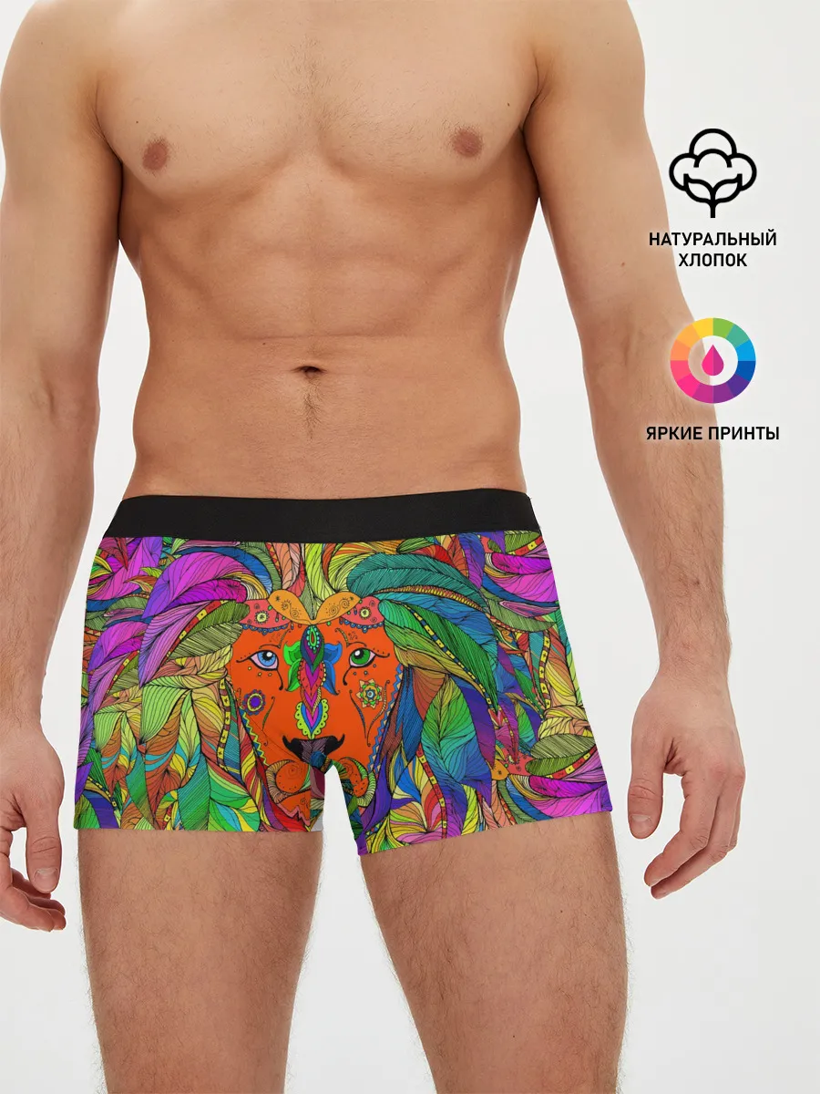 Мужские трусы боксеры / Лев шаман