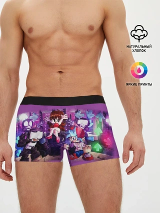 Мужские трусы боксеры / Friday Night Funkin рисунок