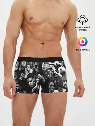 Мужские трусы боксеры / Music Rap allpic