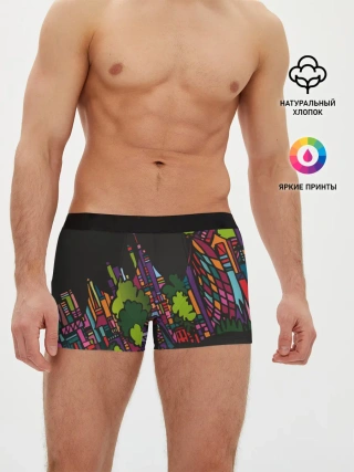 Мужские трусы боксеры / Ночные огни