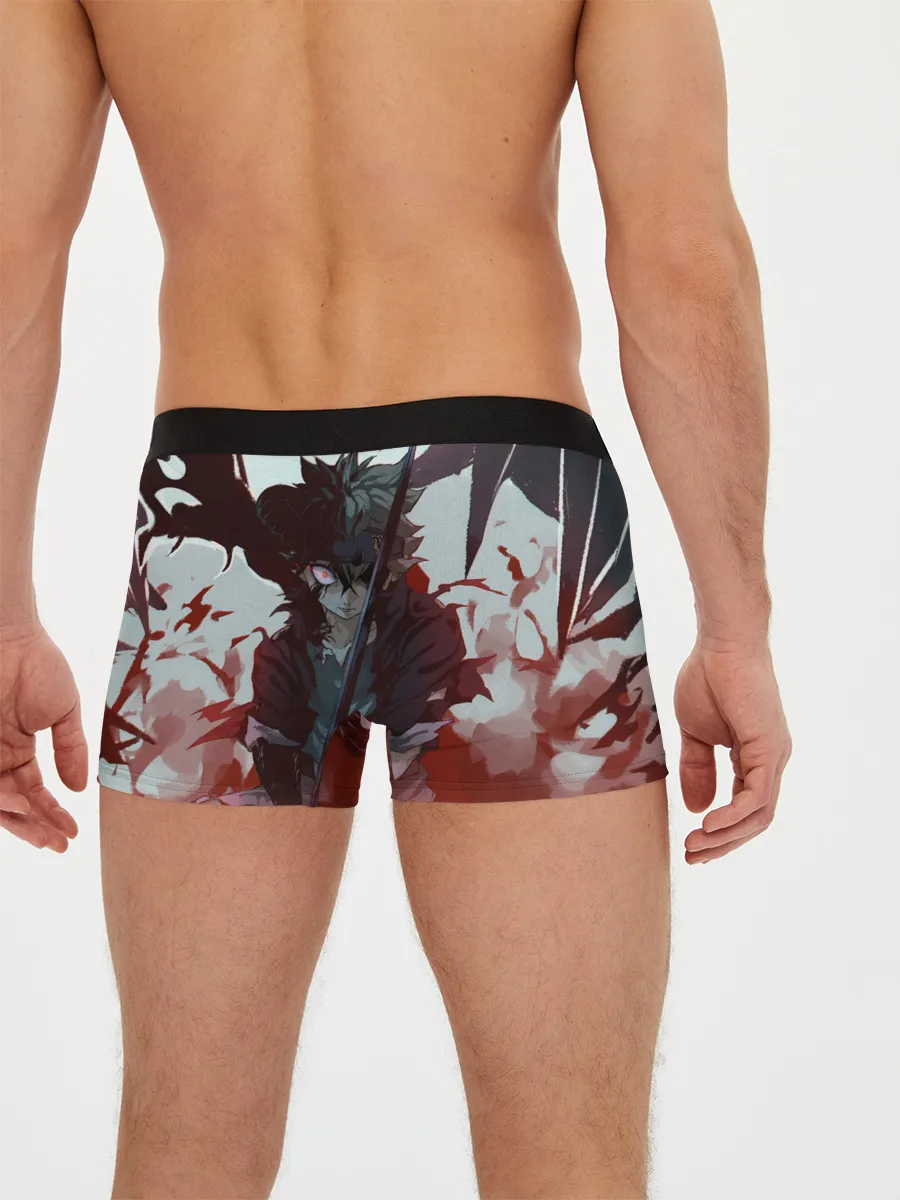 Мужские трусы боксеры / Аста в режиме демона черный клевер