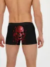 Мужские трусы боксеры / Красный череп в кровавых розах