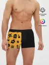 Мужские трусы боксеры / ЧЕРНО-ОРАНЖЕВЫЙ ХЭЛЛОУИН
