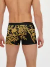 Мужские трусы боксеры / Золотые цветы на белом