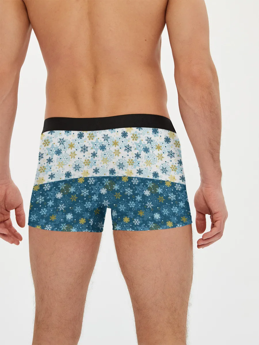 Мужские трусы боксеры / Падают Снежинки