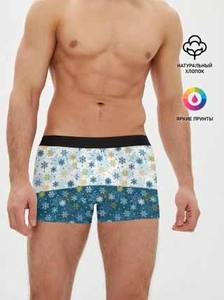 Мужские трусы боксеры / Падают Снежинки