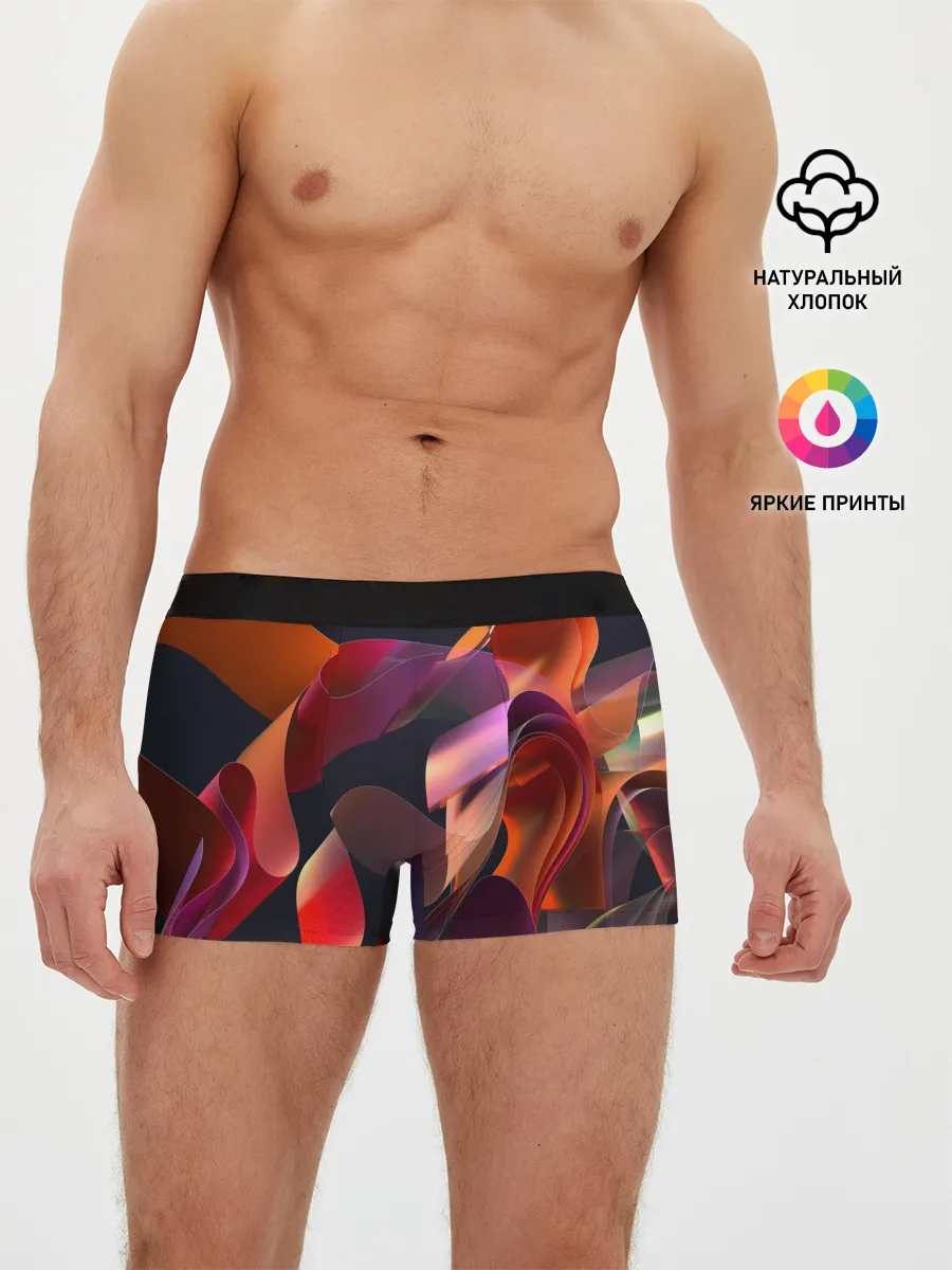 Мужские трусы боксеры / Абстрактные ленты