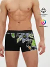 Мужские трусы боксеры / Цветочная композиция с бабочками
