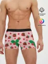 Мужские трусы боксеры / Клубника в шоколаде