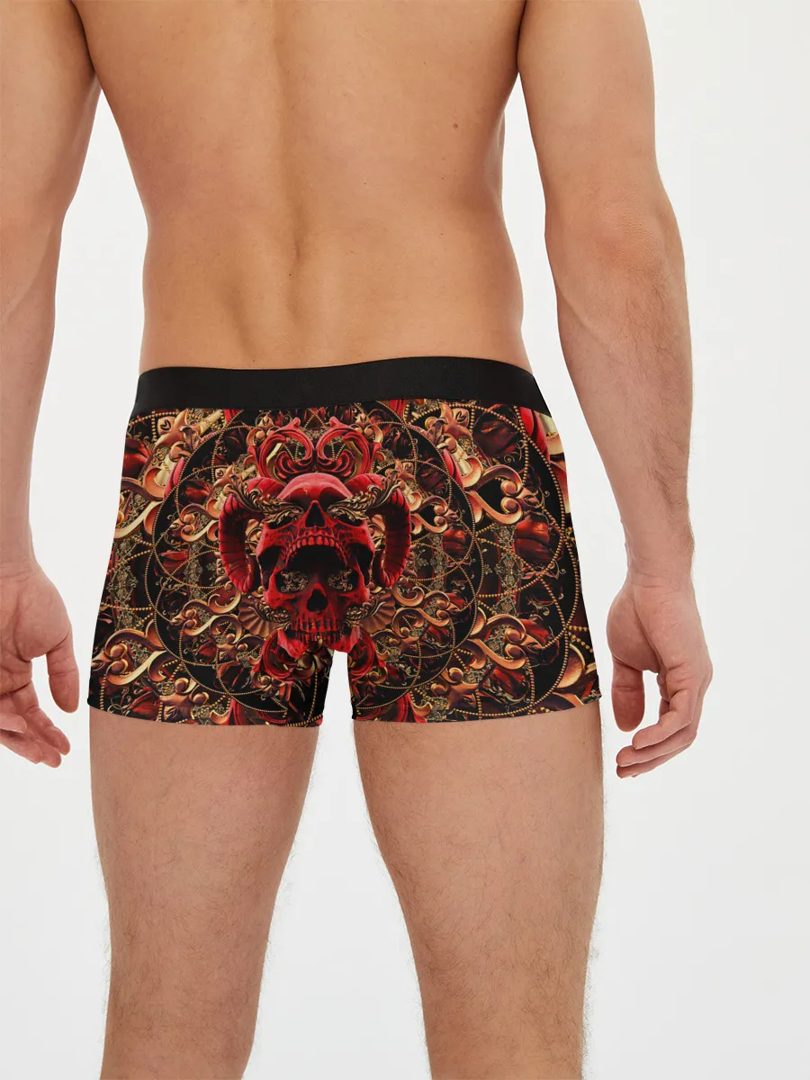 Мужские трусы боксеры / Череп красного демона