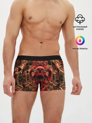 Мужские трусы боксеры / Череп красного демона