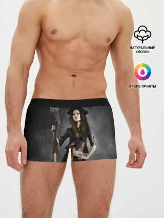 Мужские трусы боксеры / Милая ведьма с метлой