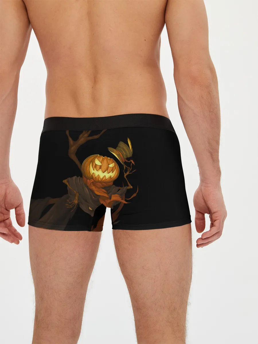Мужские трусы боксеры / Приветливая тыква на Хэллоуин