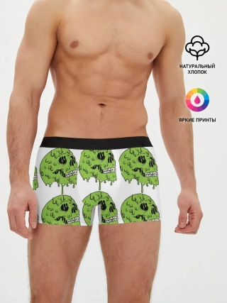 Мужские трусы боксеры / Кислотный Череп!)