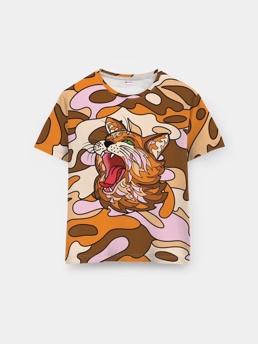 Мужская базовая футболка / Грозный кот