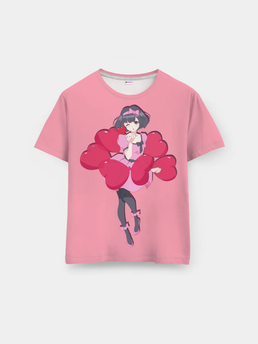 Мужская базовая футболка / Аниме. Девушка. Любовь